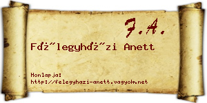 Félegyházi Anett névjegykártya
